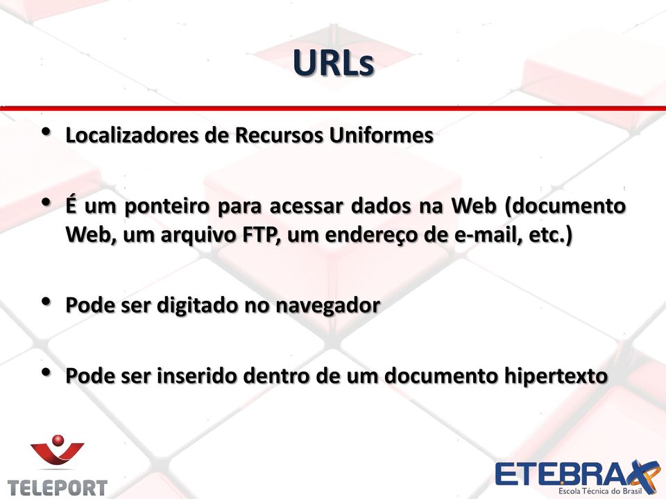 FTP, um endereço de e-mail, etc.