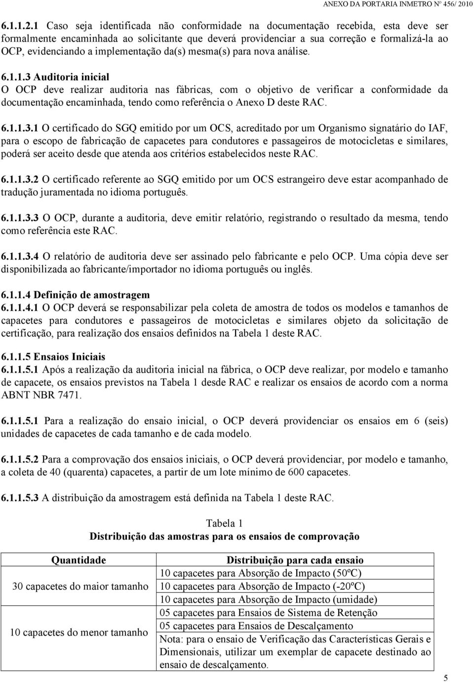 implementação da(s) mesma(s) para nova análise. 6.1.