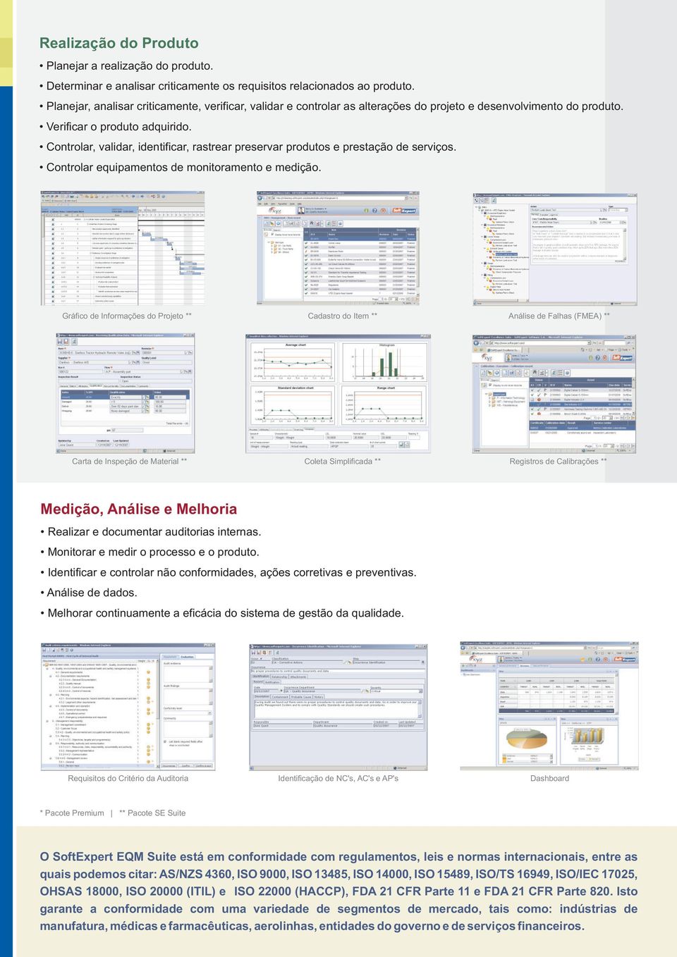 Controlar, validar, identificar, ratrear preervar produto e pretação de erviço. Controlar equipamento de monitoramento e medição.