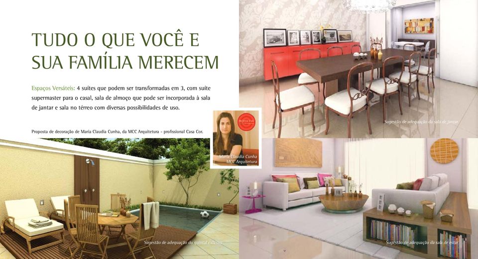 Sugestão de adequação da sala de jantar Proposta de decoração de Maria Claudia Cunha, da MCC Arquitetura - profissional