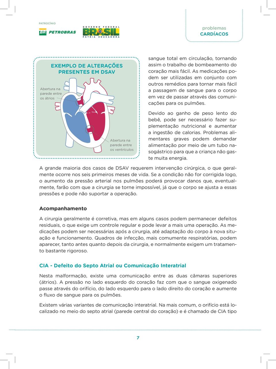 As medicações podem ser utilizadas em conjunto com outros remédios para tornar mais fácil a passagem de sangue para o corpo em vez de passar através das comunicações para os pulmões.