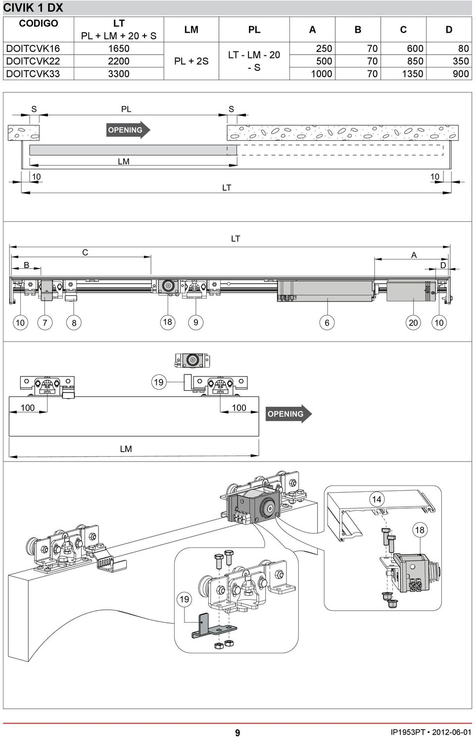 350 - S DOITCVK33 3300 1000 70 1350 900 S PL S LM 10 10 LT LT B C