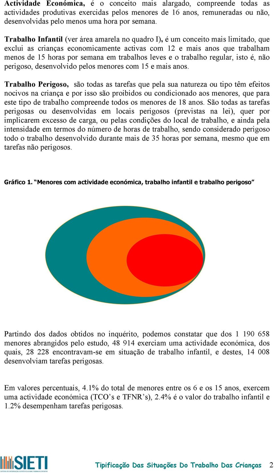 leves e o trabalho regular, isto é, não perigoso, desenvolvido pelos menores com 15 e mais anos.