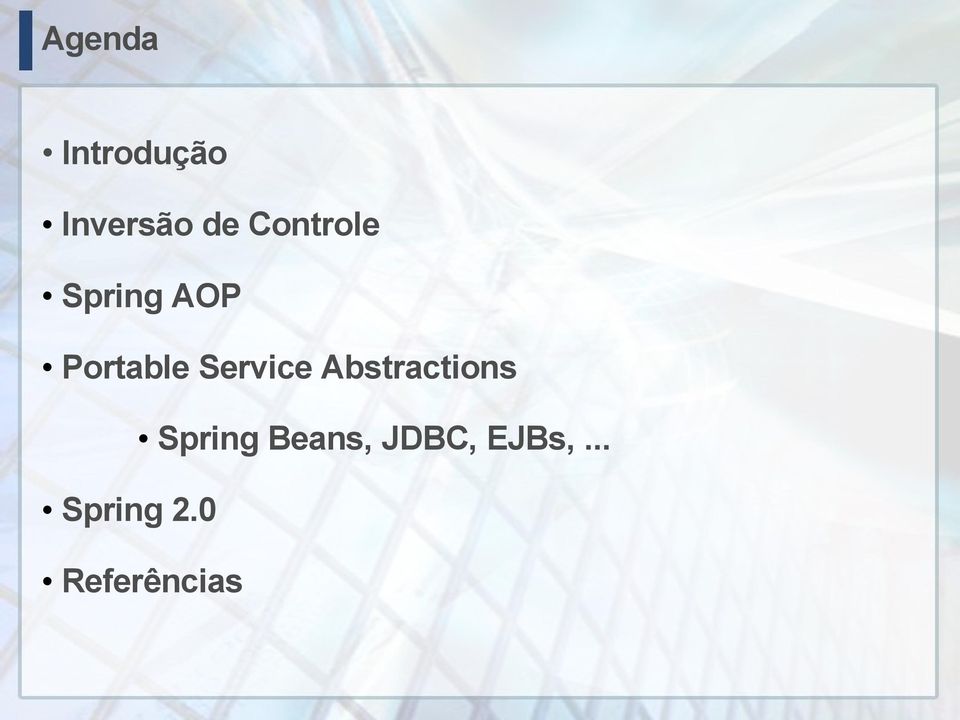 Service Abstractions Spring