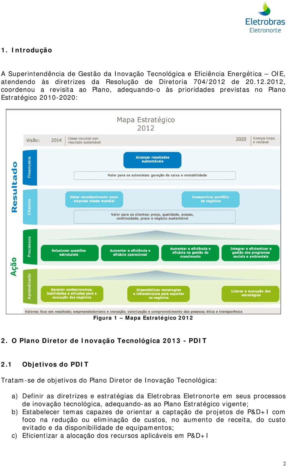 O Plano Diretor de Inovação Tecnológica 2013 - PDIT 2.