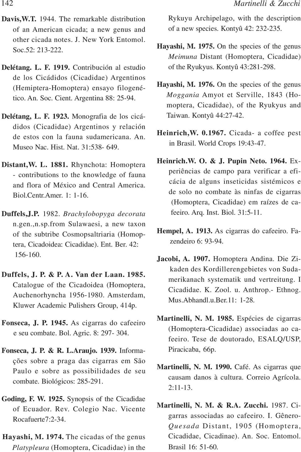 Monografia de los cicádidos (Cicadidae) Argentinos y relación de estos con la fauna sudamericana. An. Museo Nac. Hist. Nat. 31:538-649. Distant,W. L. 1881.