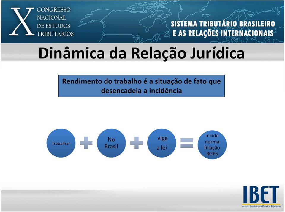 desencadeia a incidência Trabalhar No