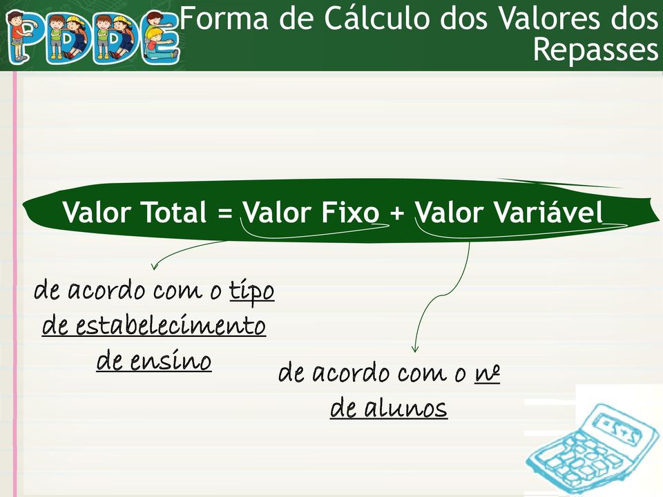 Valor Variável de acordo com o tipo de