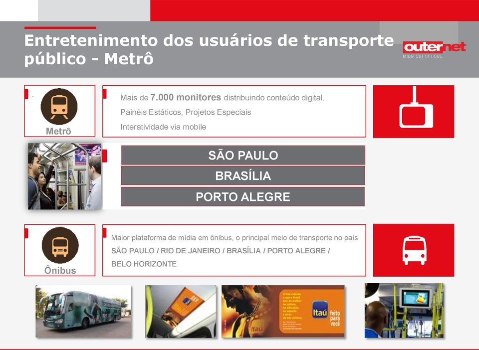 Painéis Estáticos, Projetos Especiais Interatividade via mobile SÃO PAULO BRASÍLIA PORTO