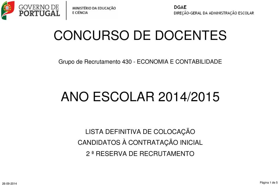 CONCURSO DE DOCENTES ANO ESCOLAR 2014/ PDF Download grátis