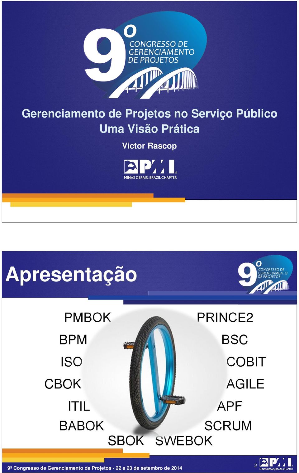 Apresentação PMBOK PRINCE2 BSC BPM ISO
