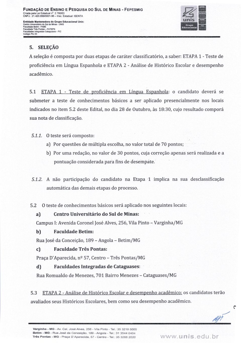 integradas Cataguases - FIC Coiegio Pio Xii S.