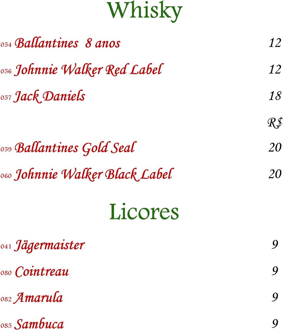 20 060 Johnnie Walker Black Label 20 Licores 041