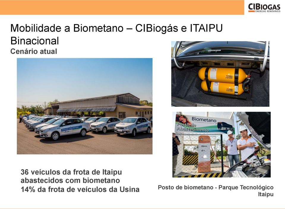 Itaipu abastecidos com biometano 14% da frota de
