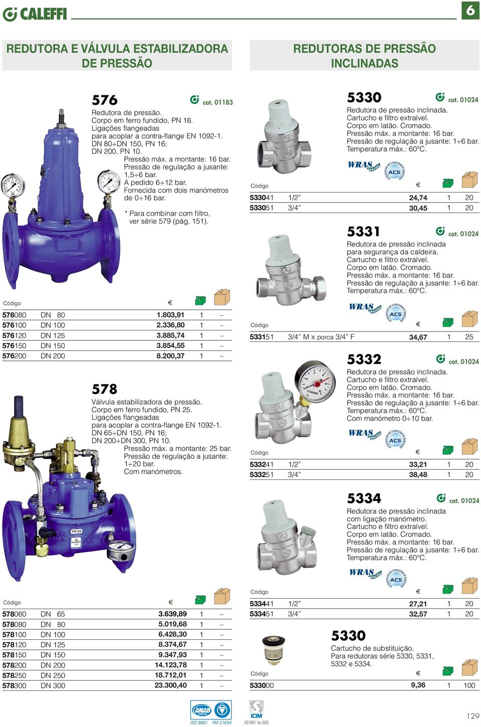 * Para combinar com filtro, ver série 79 (pág. ). 330 330 /2 330 cat. 002 Redutora de pressão inclinada. Cartucho e filtro extraível. Cromado. Pressão máx. a montante: 6 bar.