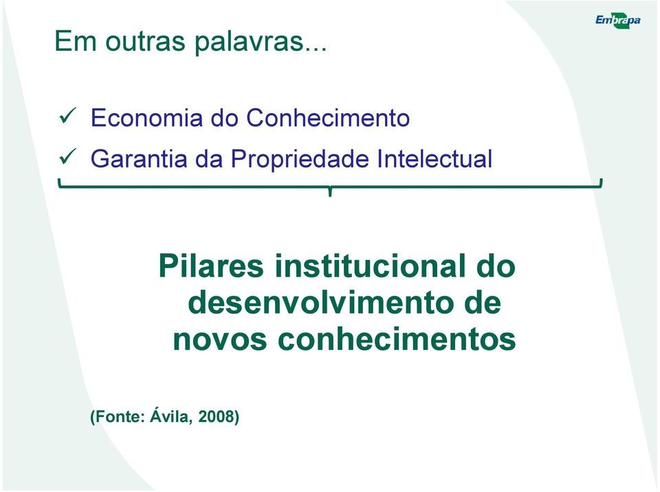 Propriedade Intelectual Pilares