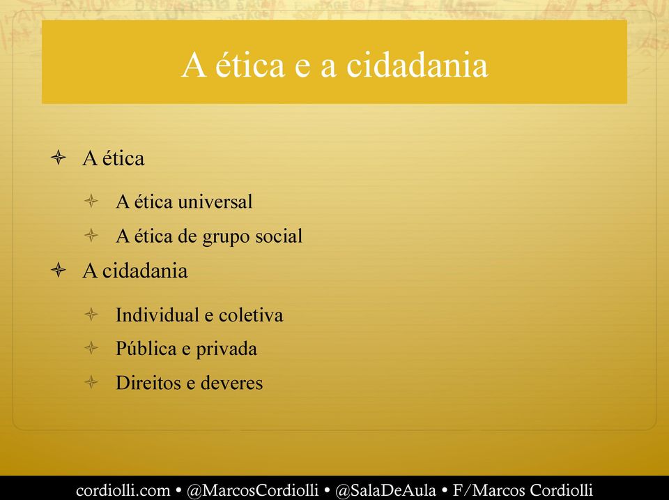 social ò A cidadania ò Individual e