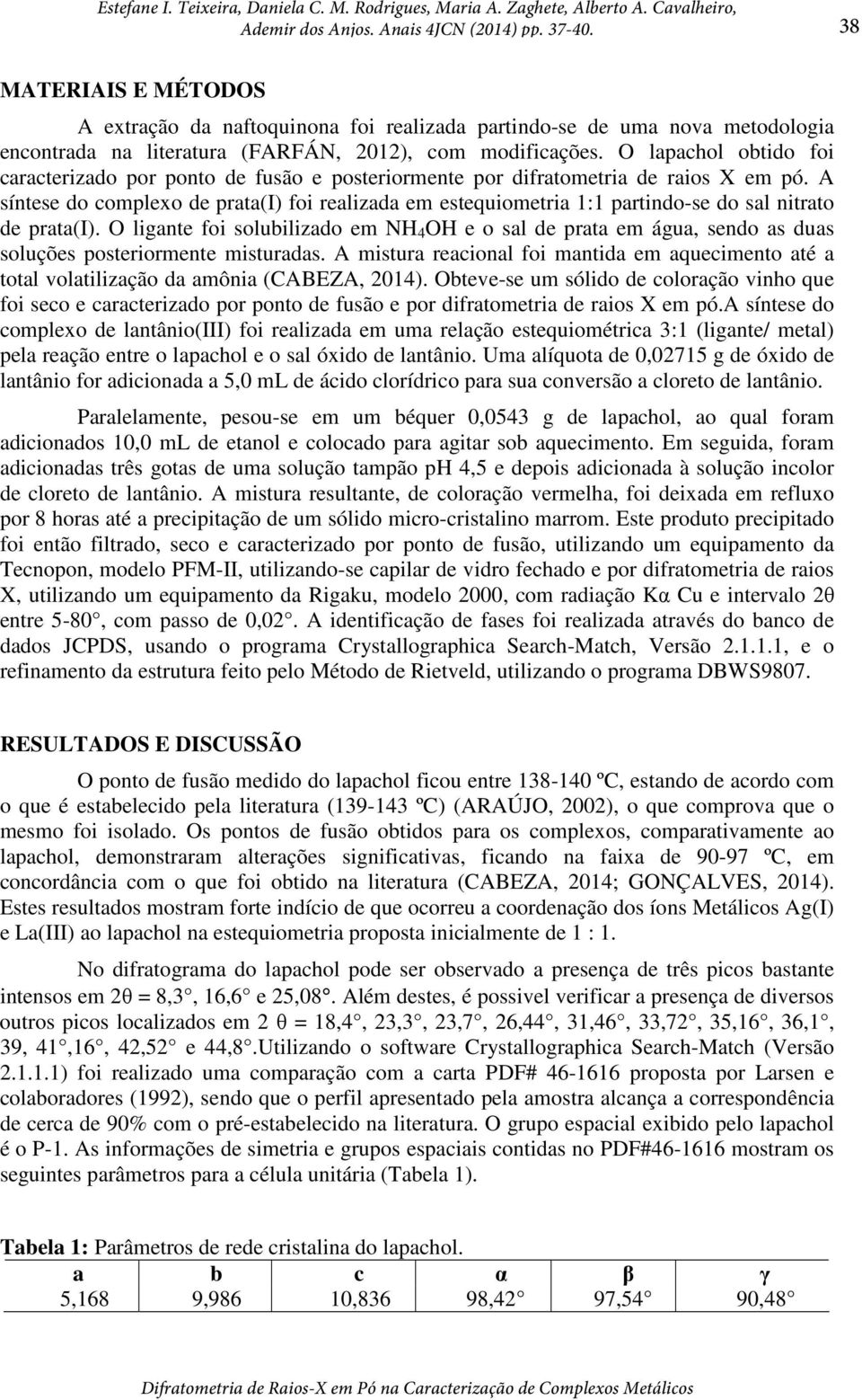 A síntese do complexo de prata(i) foi realizada em estequiometria 1:1 partindo-se do sal nitrato de prata(i).