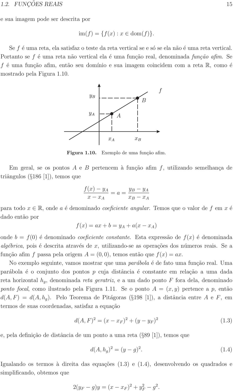 Figura 1.10. Exemplo de uma função afim.