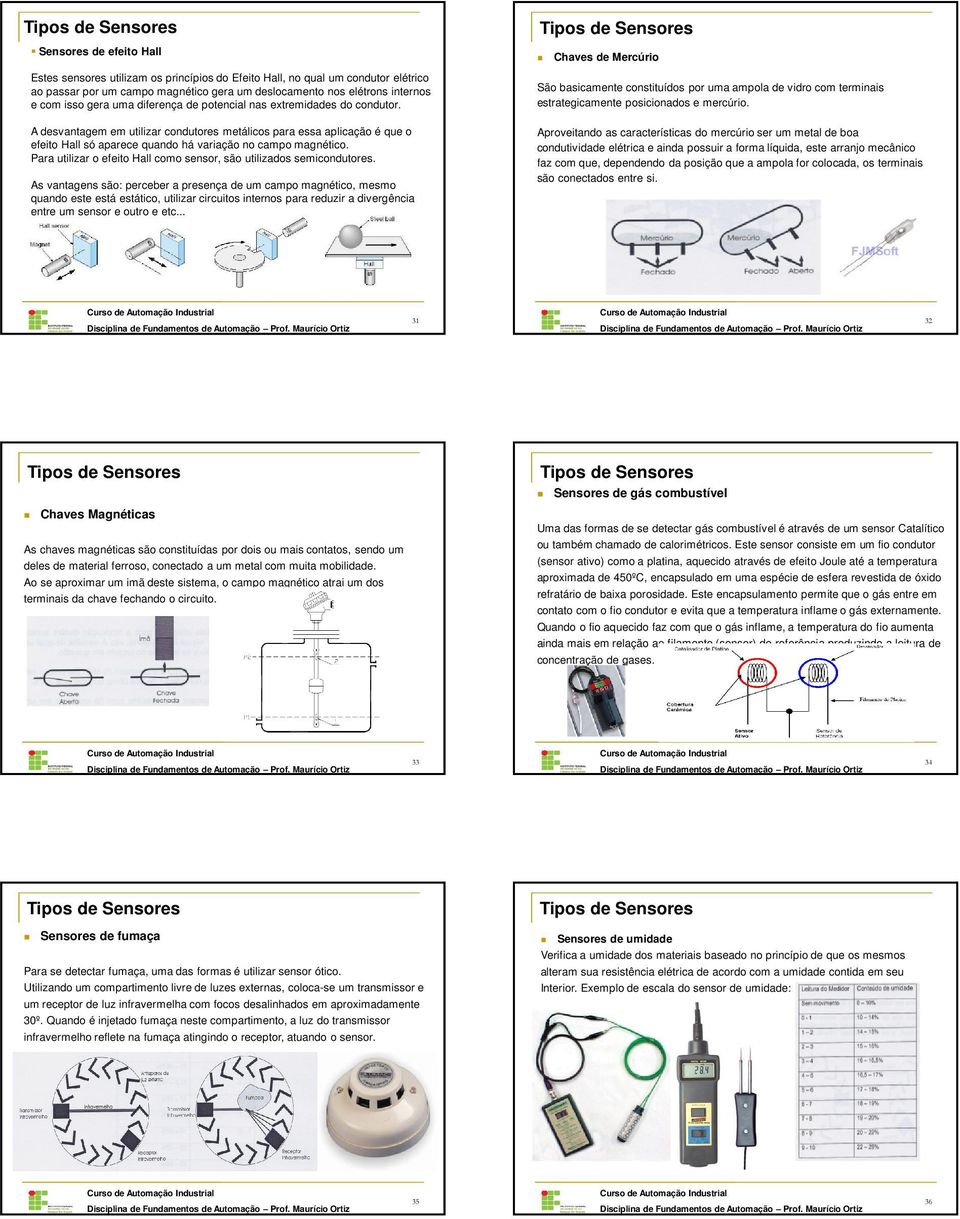 Para utilizar o efeito Hall como sensor, são utilizados semicondutores.