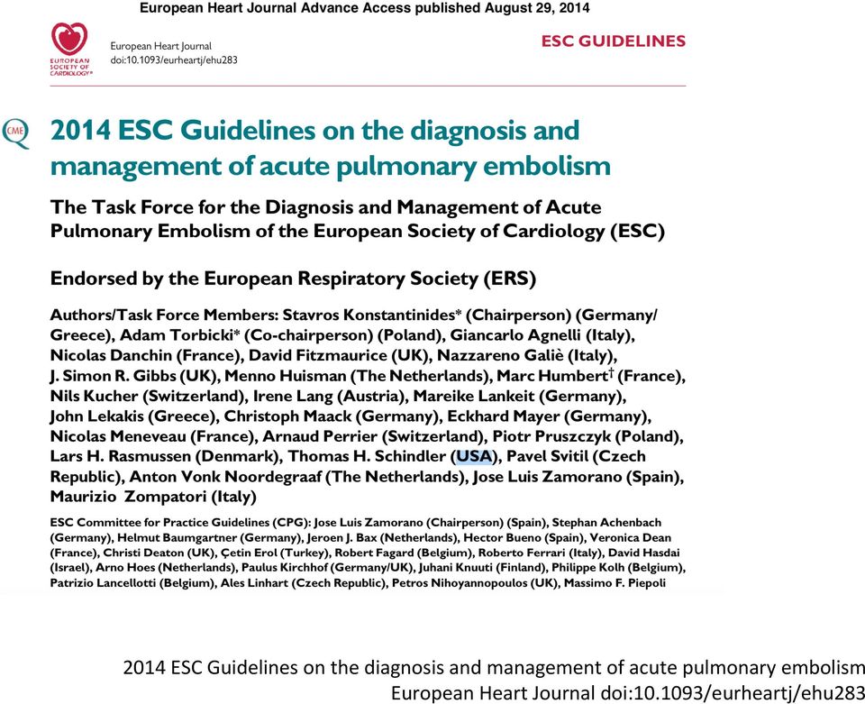 acute pulmonary embolism