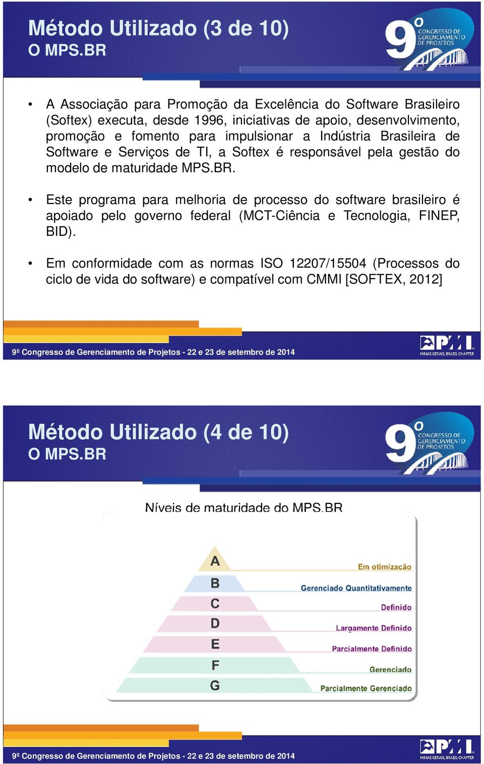impulsionar a Indústria Brasileira de Software e Serviços de TI, a Softex é responsável pela gestão do modelo de maturidade MPS.BR.