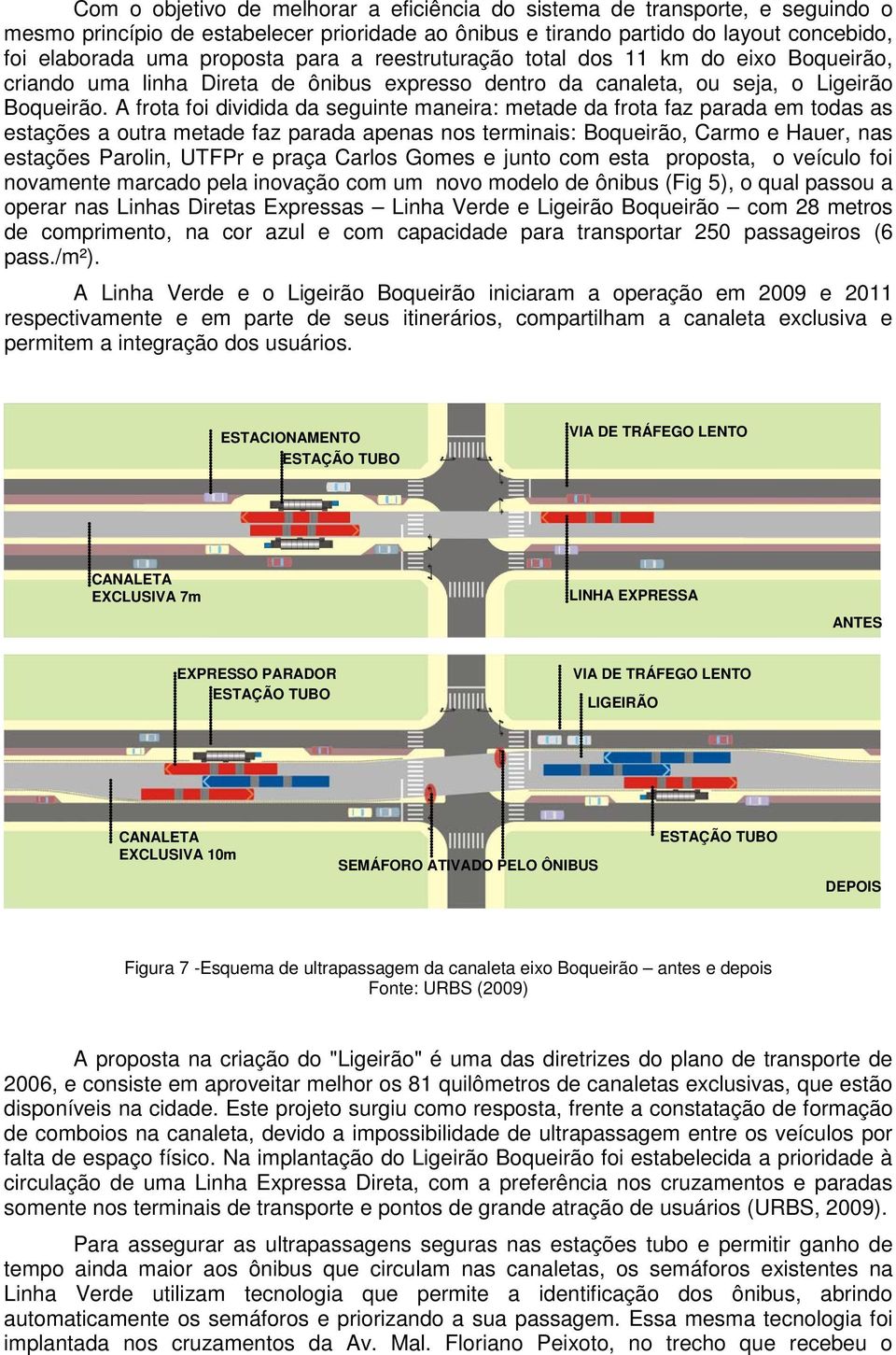 A frota foi dividida da seguinte maneira: metade da frota faz parada em todas as estações a outra metade faz parada apenas nos terminais: Boqueirão, Carmo e Hauer, nas estações Parolin, UTFPr e praça