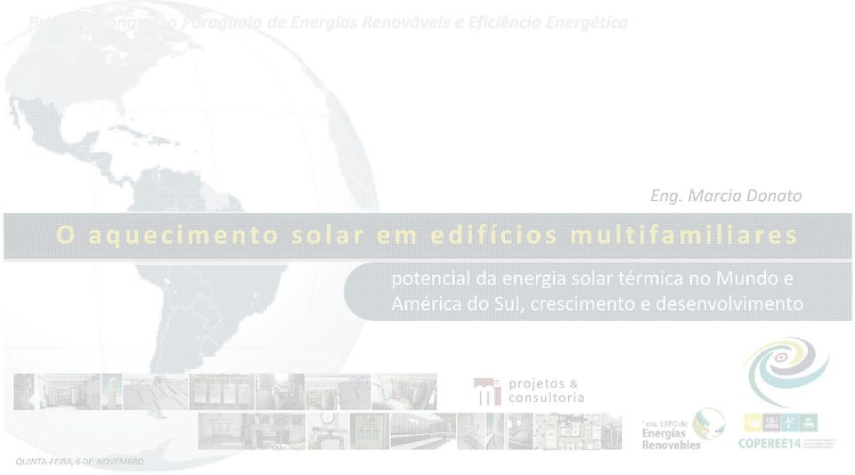 solar térmica no Mundo e América do Sul,