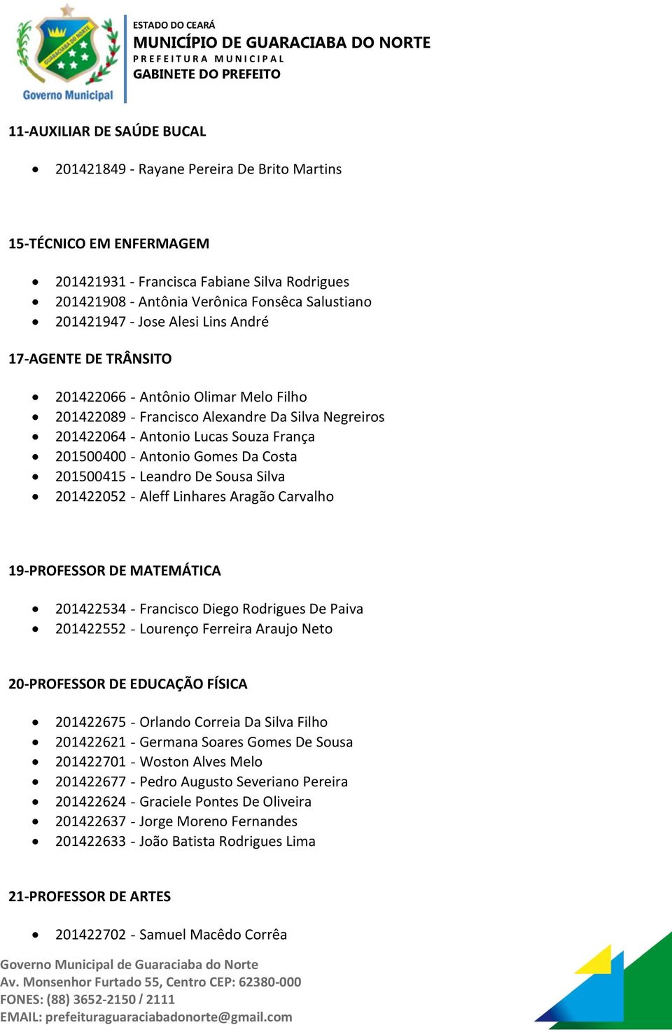 Da Costa 201500415 - Leandro De Sousa Silva 201422052 - Aleff Linhares Aragão Carvalho 19-PROFESSOR DE MATEMÁTICA 201422534 - Francisco Diego Rodrigues De Paiva 201422552 - Lourenço Ferreira Araujo