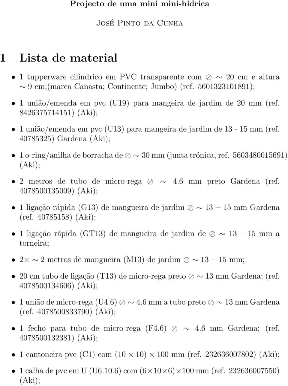 Projecto de uma mini mini-hídrica - PDF Download grátis