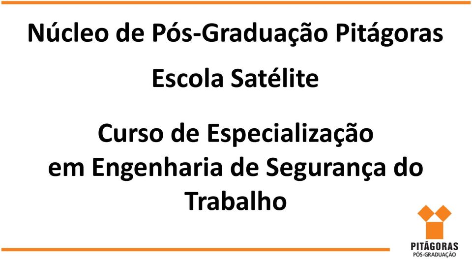 Curso de Especialização em