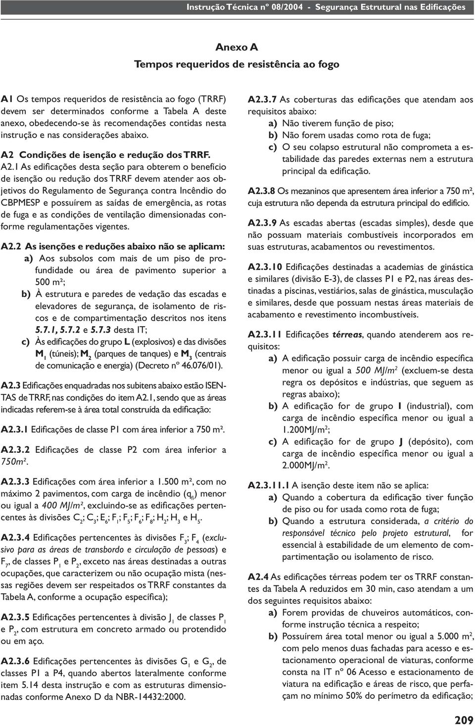 Condições de isenção e redução dos TRRF. A2.