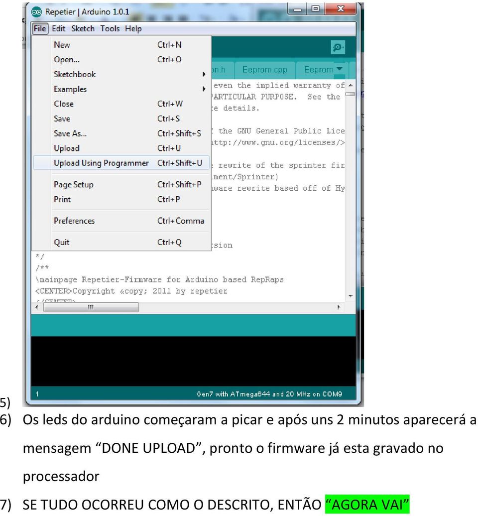 pronto o firmware já esta gravado no processador