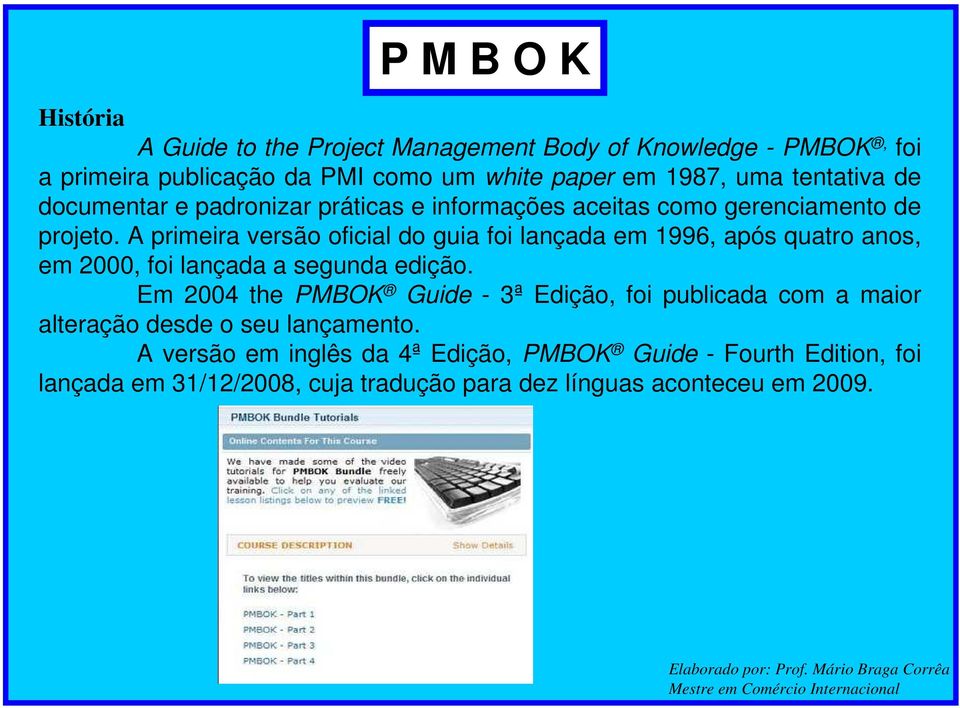 A primeira versão oficial do guia foi lançada em 1996, após quatro anos, em 2000, foi lançada a segunda edição.