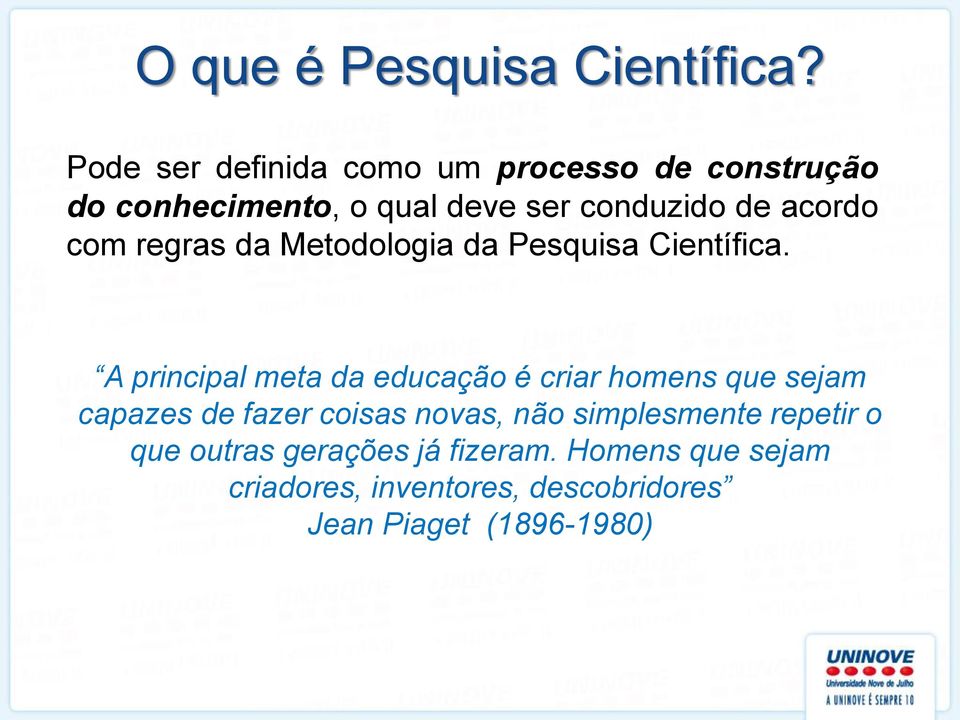 acordo com regras da Metodologia da Pesquisa Científica.