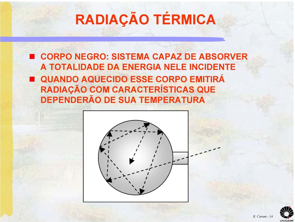 QUANDO AQUECIDO ESSE CORPO EMITIRÁ RADIAÇÃO COM