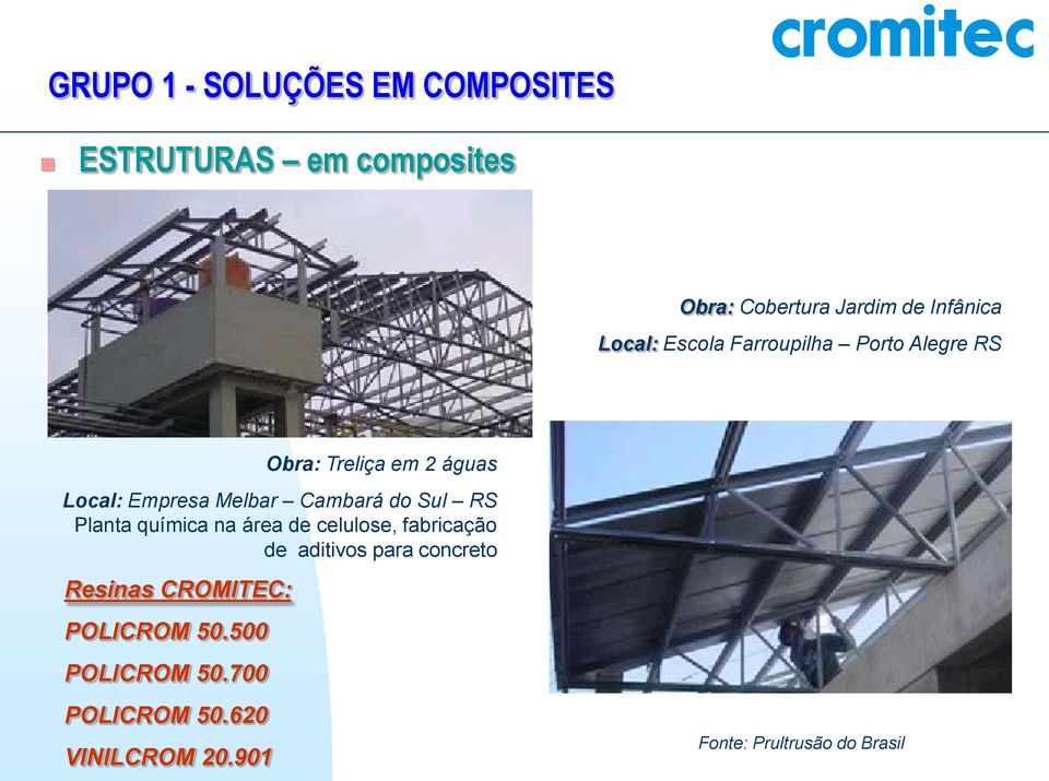 Cambará do Sul RS Planta química na área de celulose, fabricação de aditivos para concreto