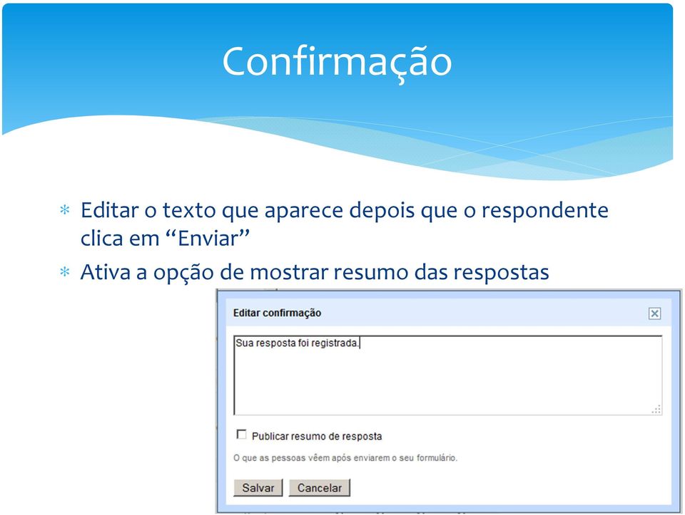 respondente clica em Enviar