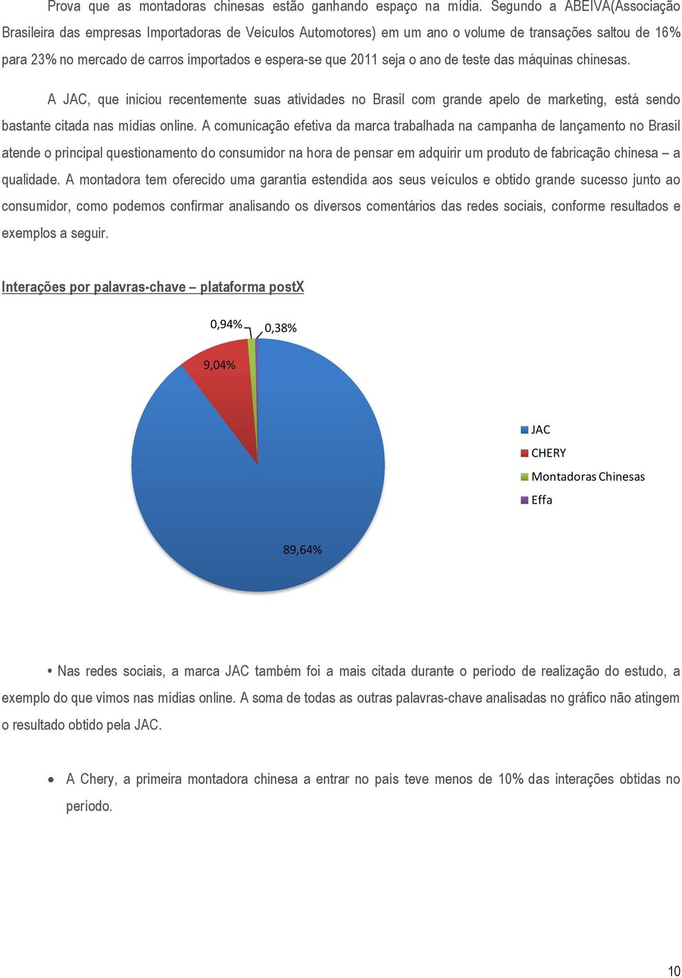 seja o ano de teste das máquinas chinesas. A JAC, que iniciou recentemente suas atividades no Brasil com grande apelo de marketing, está sendo bastante citada nas mídias online.