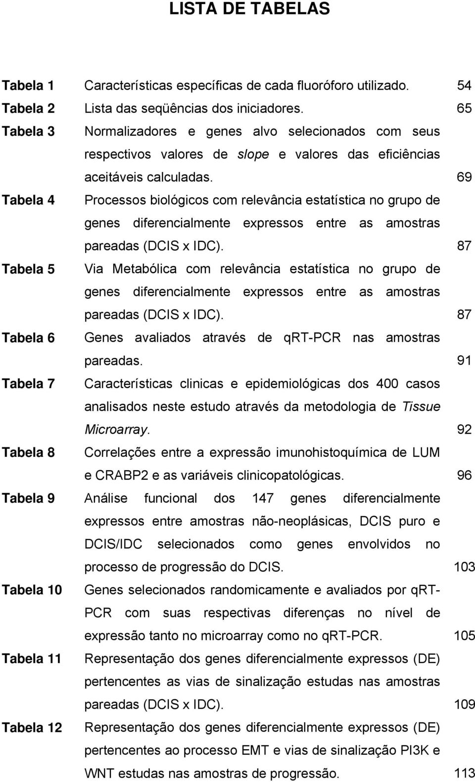 69 Tabela 4 Processos biológicos com relevância estatística no grupo de genes diferencialmente expressos entre as amostras pareadas (DCIS x IDC).