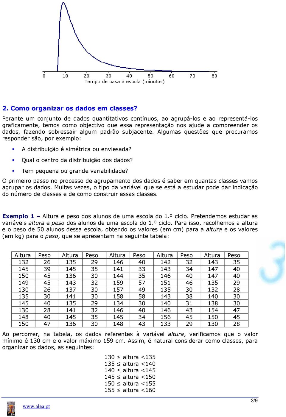 algum padrão subjacente. Algumas questões que procuramos responder são, por exemplo: A distribuição é simétrica ou enviesada? Qual o centro da distribuição dos dados?