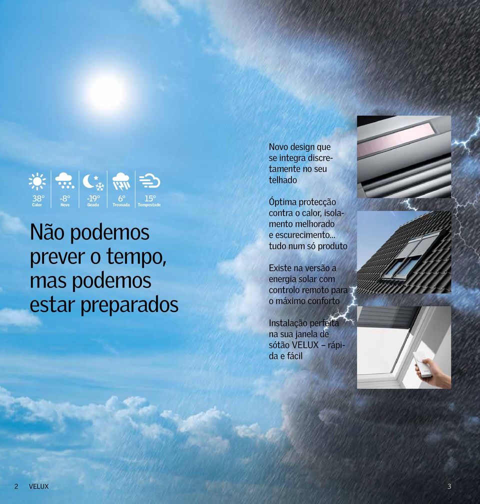 isolamento melhorado e escurecimento tudo num só produto Existe na versão a energia solar com