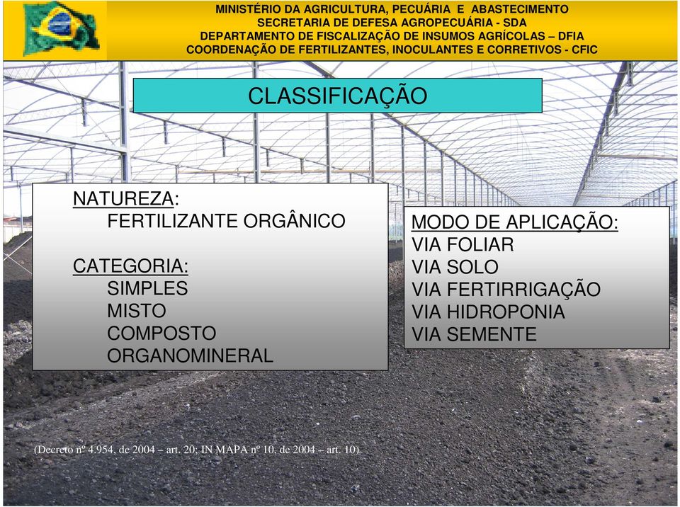 FOLIAR VIA SOLO VIA FERTIRRIGAÇÃO VIA HIDROPONIA VIA SEMENTE