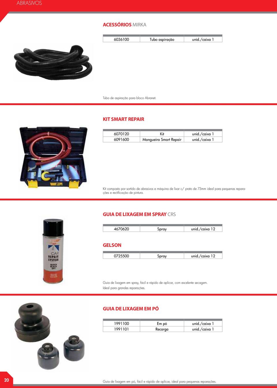 para pequenas repara- GUIA DE LIXAGEM EM SPRAY CRS 4670620 GELSON 0725500 Guia de lixagem em spray, fácil e rápido de