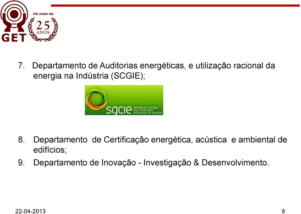 Departamento de Certificação energética, acústica e ambiental