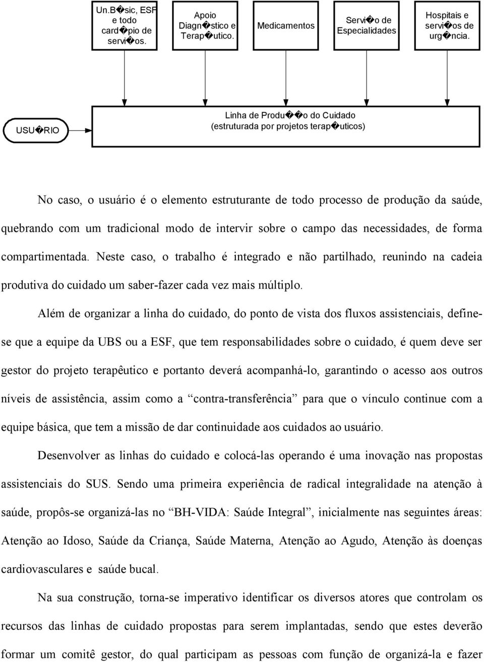 intervir sobre o campo das necessidades, de forma compartimentada. Neste caso, o trabalho é integrado e não partilhado, reunindo na cadeia produtiva do cuidado um saber-fazer cada vez mais múltiplo.