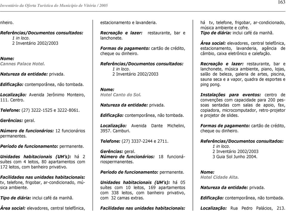 Facilidades nas unidades habitacionais: tv, telefone, frigobar, ar-condicionado, música ambiente. Tipo de diária: inclui café da manhã.