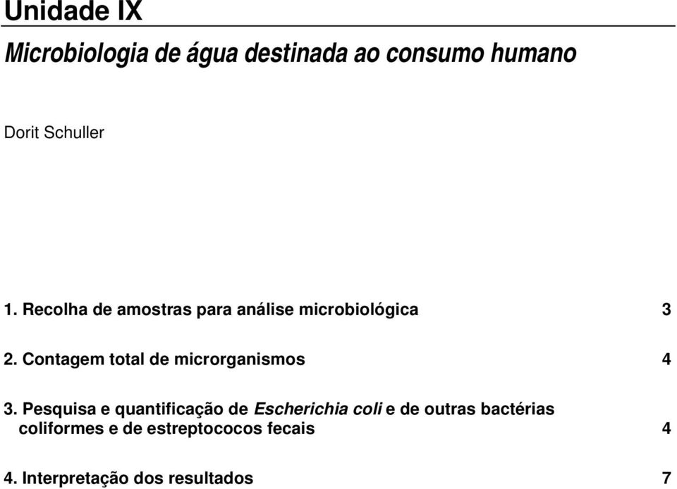 Contagem total de microrganismos 4 3.