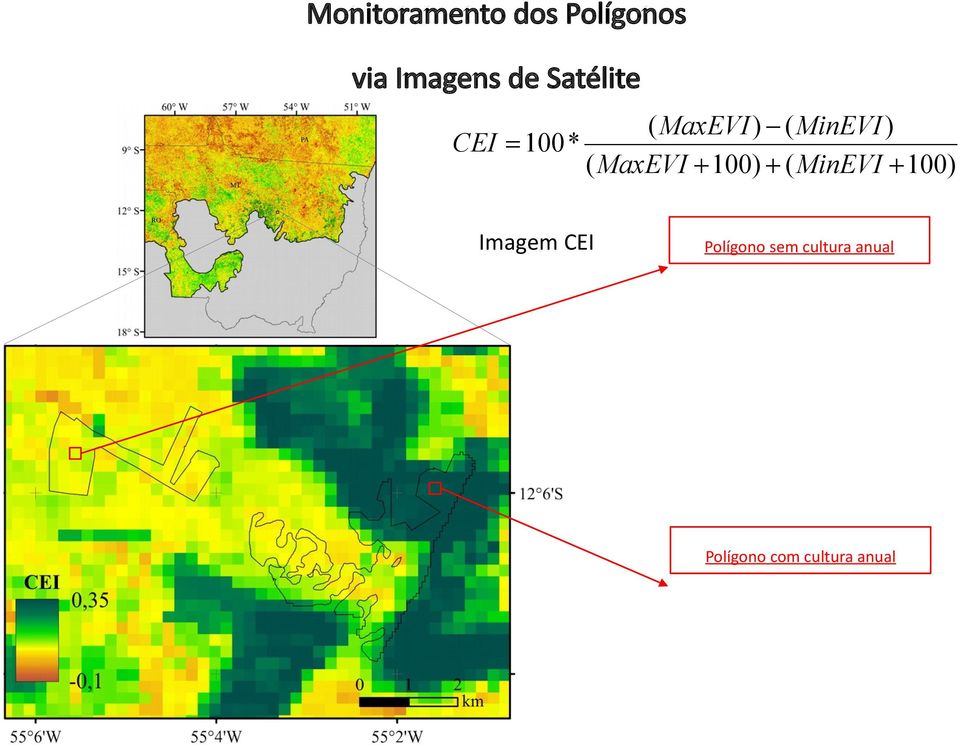MaxEVI 100) ( MinEVI 100) MT RO Imagem CEI