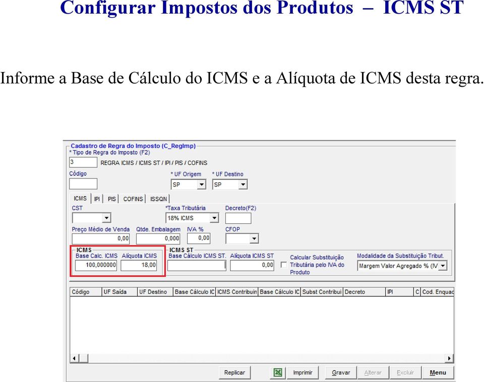 Base de Cálculo do ICMS e